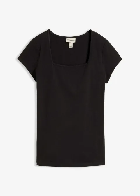 T-shirt manches courtes à encolure carrée