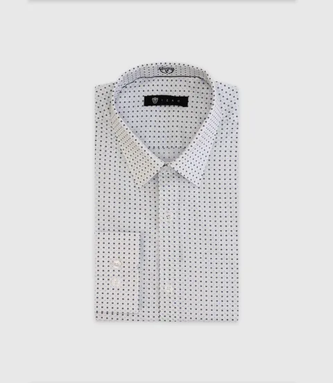 IZAC - Chemise avec micro motifs blanche