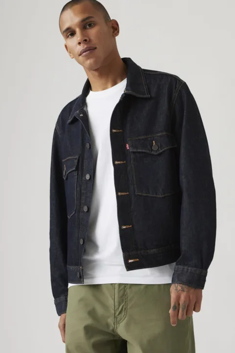 Levi's Veste Trucker Embarcadero Station - Homme - Bleu / Love Your Smile Rinse - 2XL