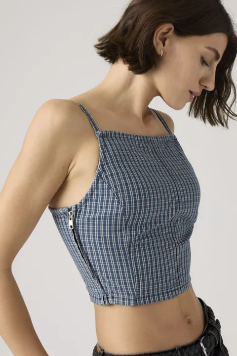 Levi's Débardeur Encolure Carrée - Femme - Bleu / Cielito Lindo - XS