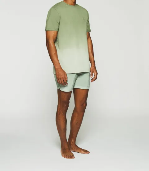 IZAC - T-shirt à manches courtes dégradé dip dye kaki GUYTO