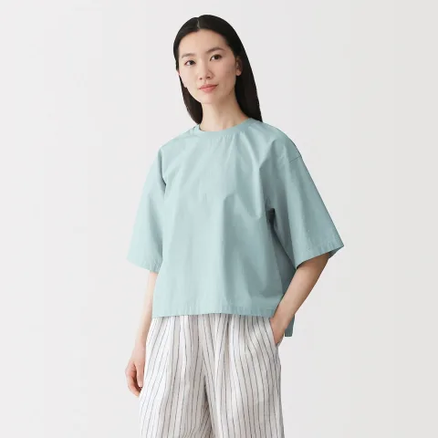 T-shirt court tissé en coton bio Cool Touch pour femme