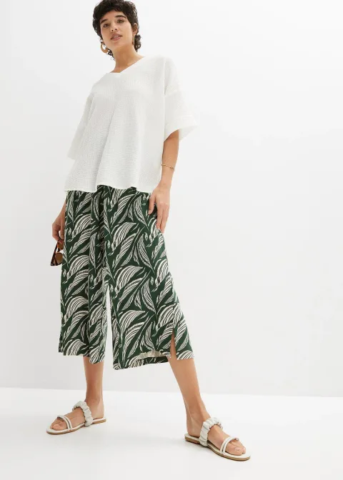 Pantalon large en jersey coton et viscose