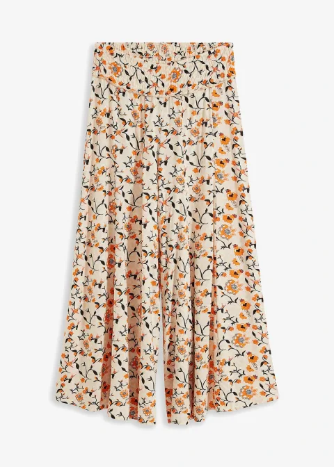 Pantalon palazzo en viscose fluide