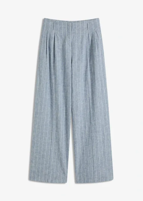 Pantalon à pinces en lin majoritaire