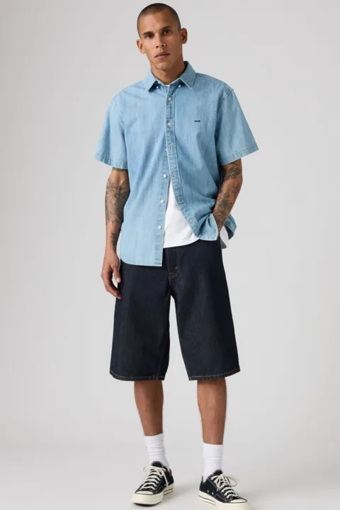 Levi's Short 470 Baggy - Homme - Bleu / Night Run - 36