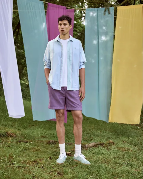 Chemise rayée vert et multicolore - IRATY