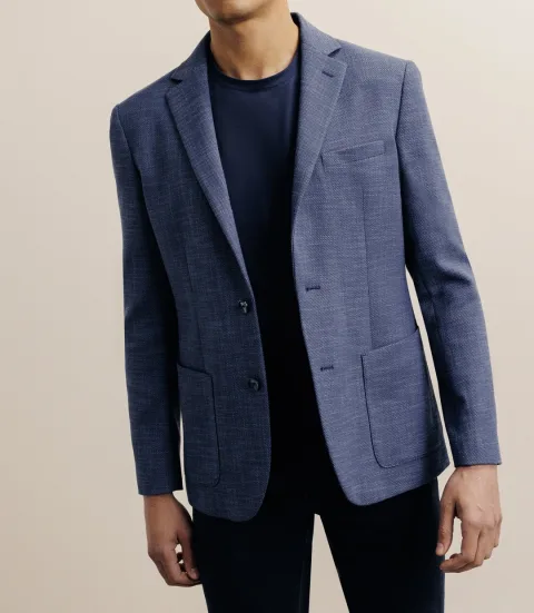IZAC - Veste casual 2 boutons bleue