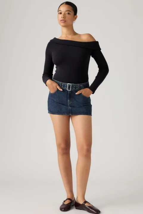 Levi's Mini Jupe Avec Ceinture - Femme - Délavage Foncé / Silver Lode - 32
