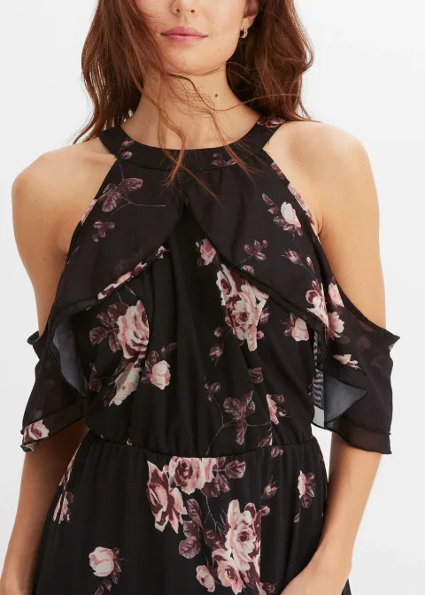 Robe longue en mesh