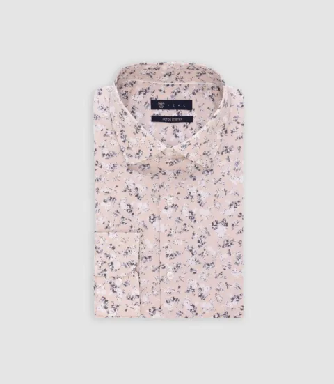 IZAC - Chemise avec broderie imprimée rose
