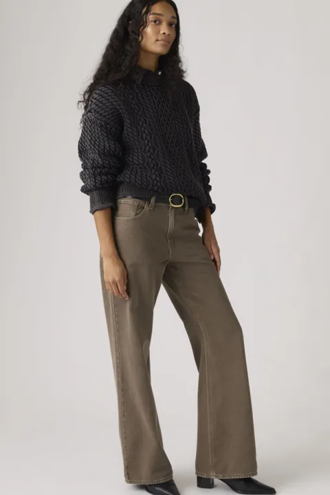 Levi's Pull Col Rond Et Torsades Leilah - Femme - Noir / Anthracite Night - XS
