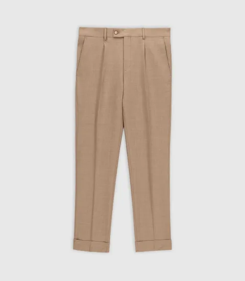 IZAC - Pantalon ville camel BARI