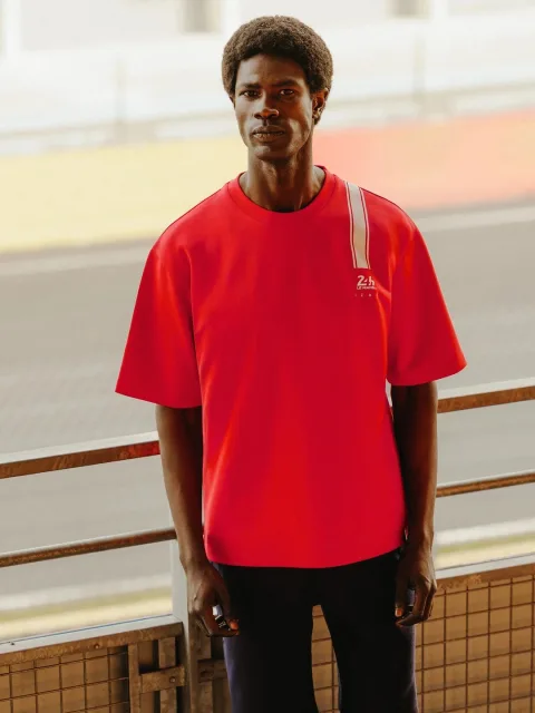 IZAC - T-shirt col rond rouge 24h Le Mans