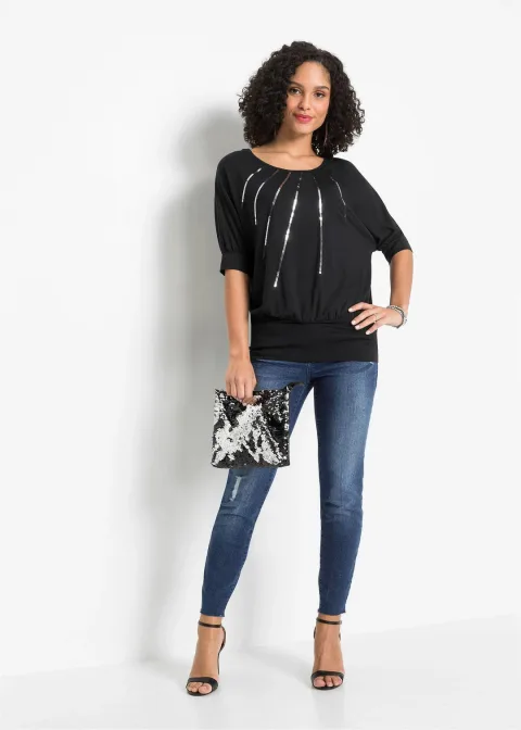 T-shirt fluide en viscose extensible