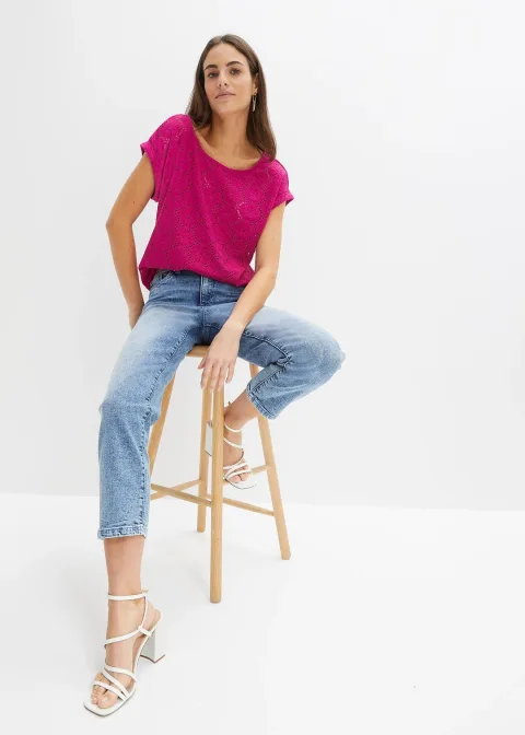 T-shirt en broderie anglaise