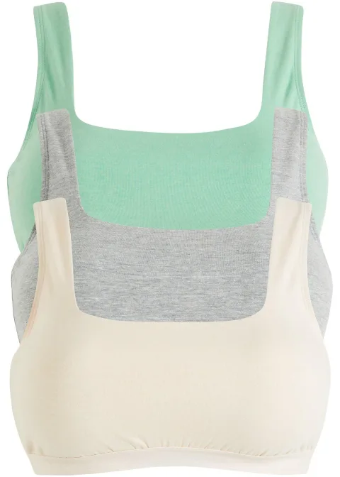 Lot de 3 brassières coton extensible