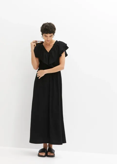 Robe longue à volants