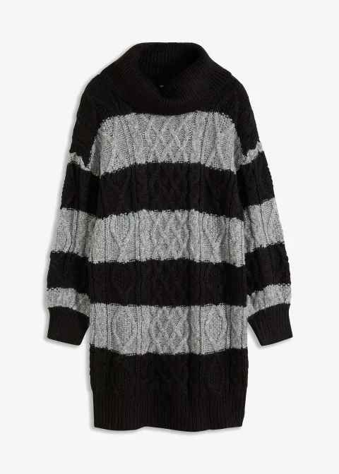 Robe en maille rayée