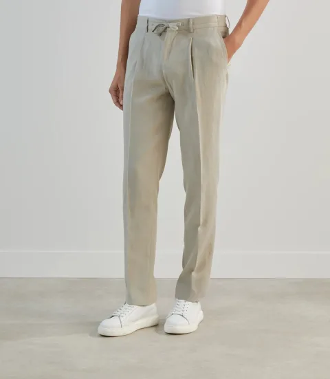 IZAC - Pantalon casual avec cordon de serrage mastic