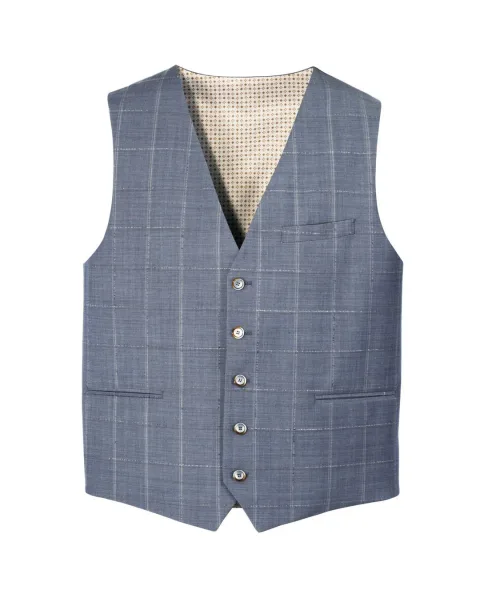 IZAC - Gilet ville carreaux-fenêtre gris