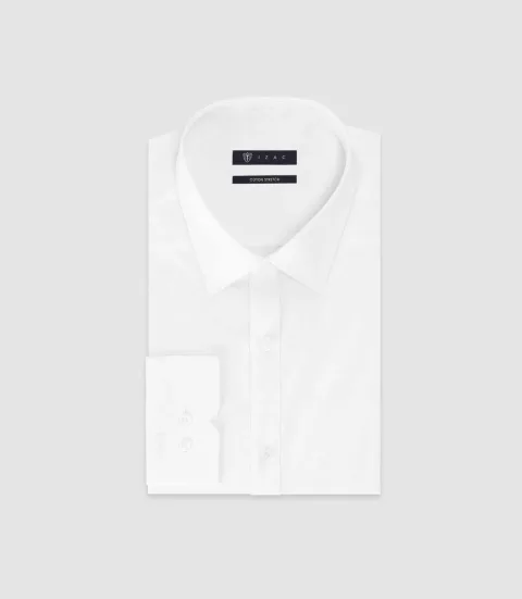 IZAC - Chemise en coton stretch blanche