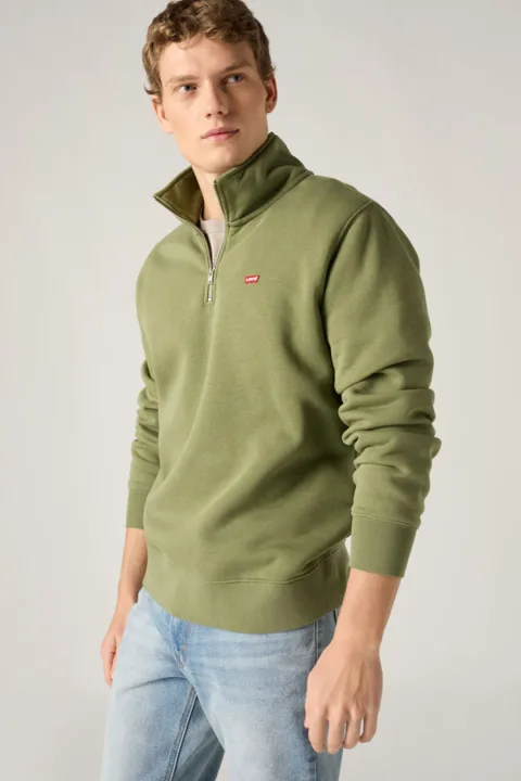 Levi's Pull Col Camionneur Housemark - Homme - Vert / Bluish Olive - S