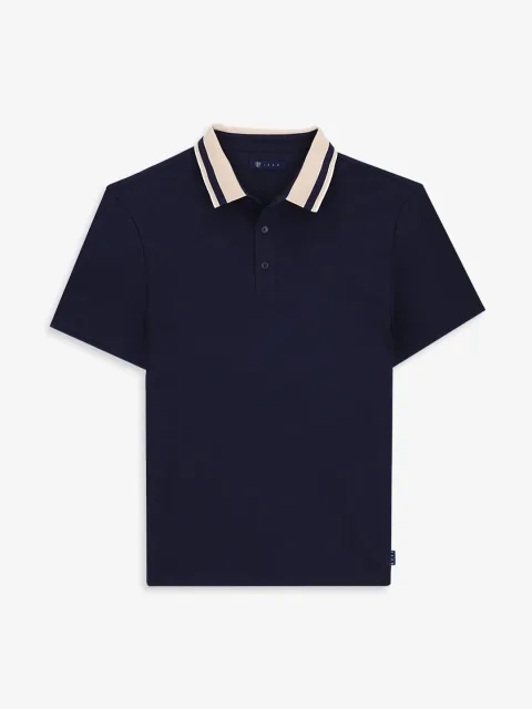 IZAC - Polo col boutonné marine