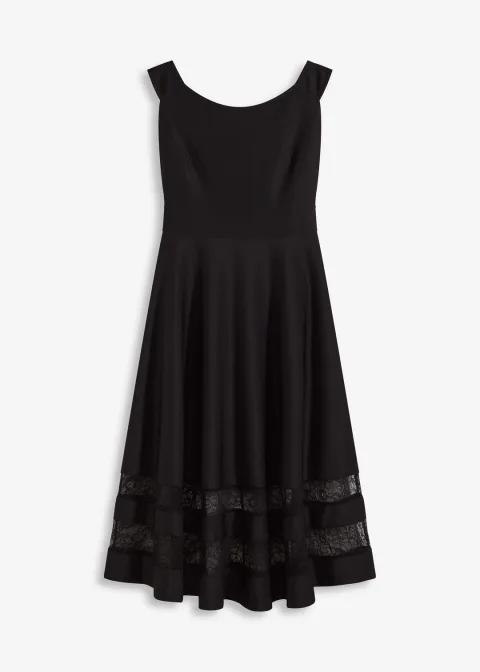 Robe col Bardot avec dentelle