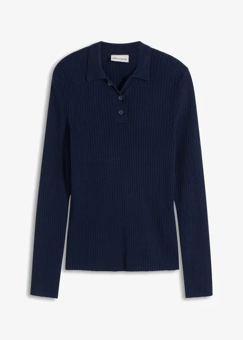 Polo en fine maille à boutons