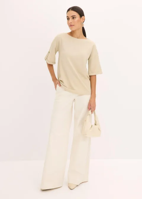 T-shirt brillant en viscose majoritaire
