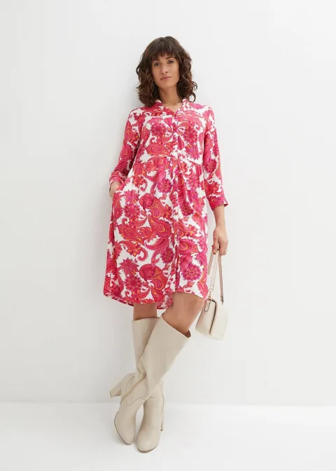 Robe-chemise en viscose fluide