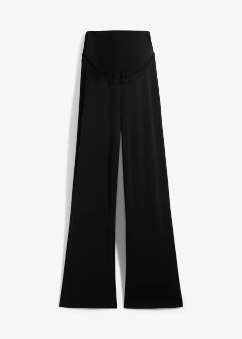 Pantalon de grossesse en jersey milano, jambes légèrement évasées