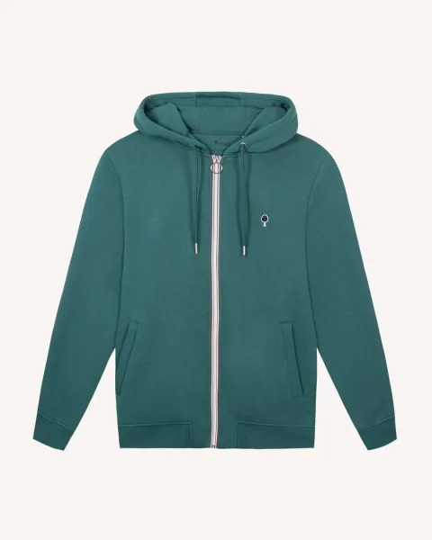 Sweat zippé bleu canard - MESNIL