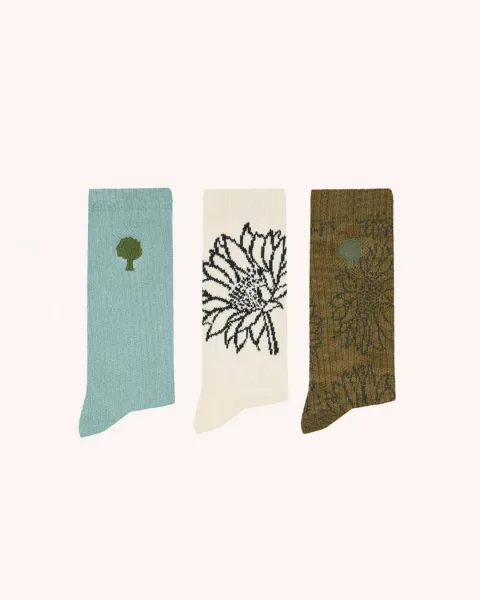 Lot de chaussettes écru et kaki - SPORT SOCKS x3