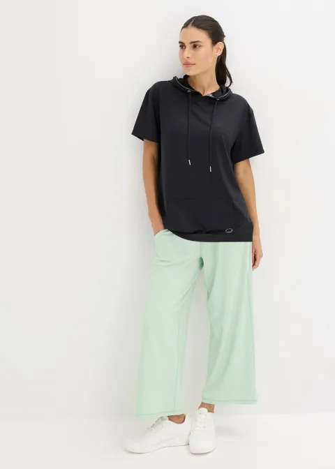 T-shirt de sport oversize avec capuche, séchage rapide
