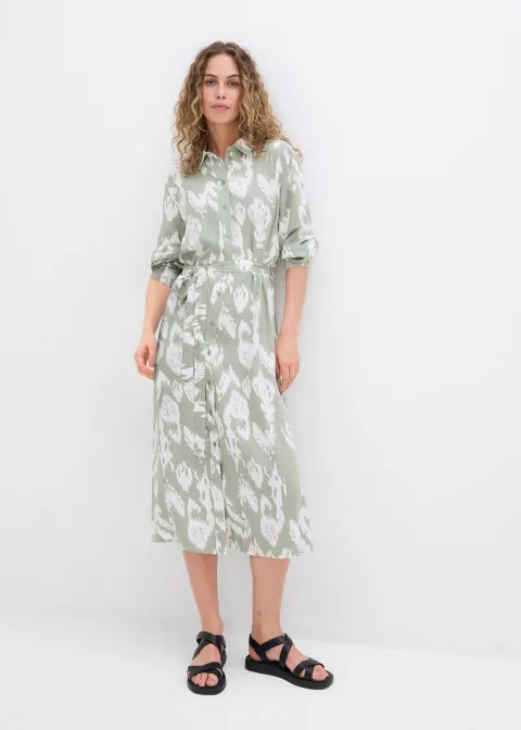 Robe-chemise en viscose fluide
