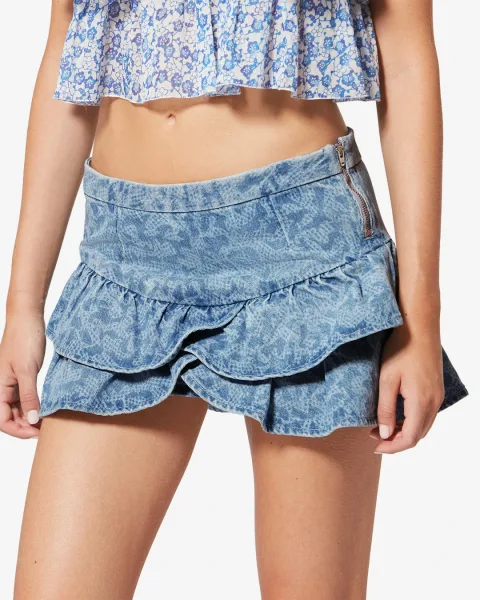 Jupe Leyje - Femme - Bleu - Taille42 - Marant Étoile - Collection Été Femme - Nouvelle Collection Capsule High Summer