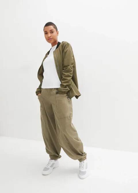 Pantalon ballon en coton extensible