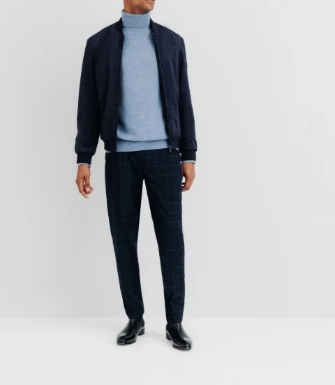 IZAC - Blouson col teddy marine