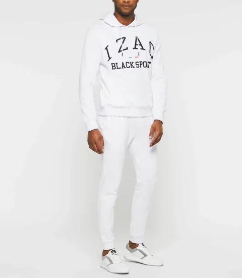 IZAC - Sweat à capuche blanc ''Swdenis''