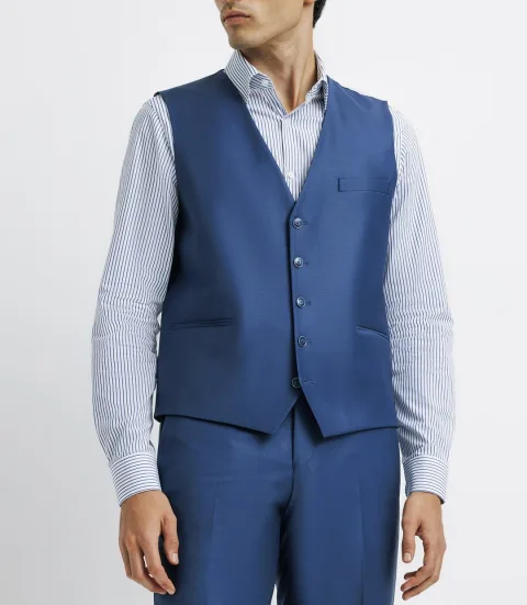 IZAC - Gilet de costume bleu