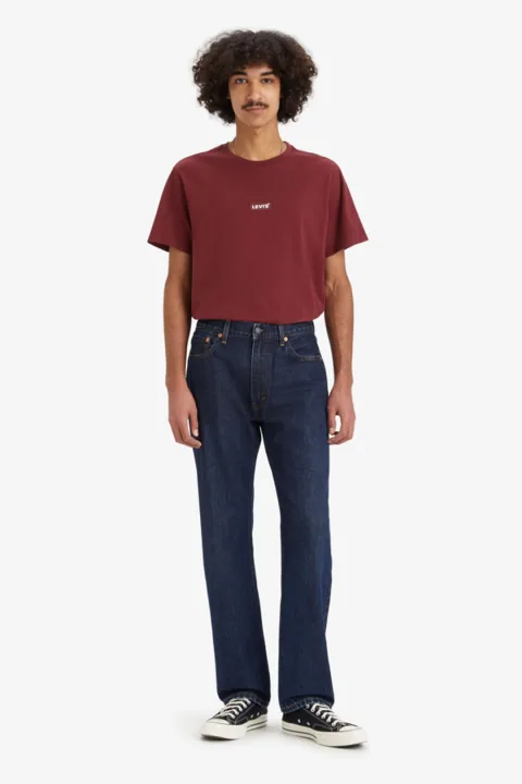 Levi's Jean 555 Relaxed Straight - Homme - Noir / Forget Me Nots - 42X32