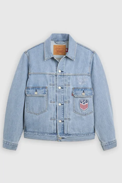 Veste Trucker Type II Levi's U. s. Soccer - Homme - Bleu / USA - 2XL