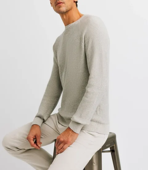 IZAC - Pull col rond gris