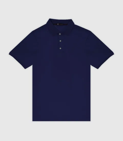 IZAC - Polo en maille piquée marine