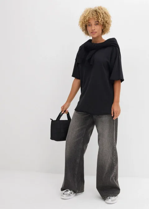 T-shirt long en sweat 100% coton