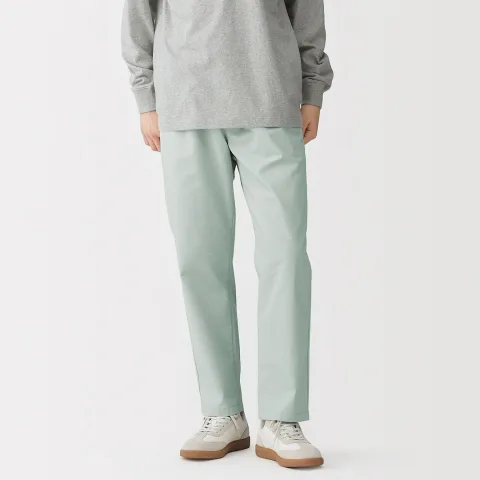 Pantalon coupe confortable en coton lavé pour homme