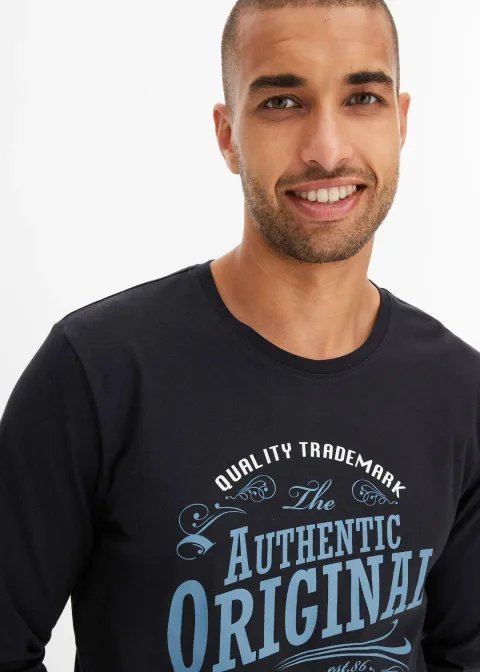 Lot de 2 T-shirts manches longues 100% coton