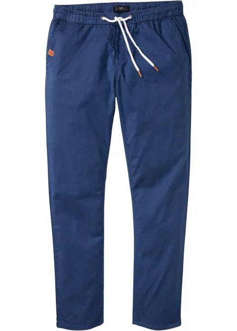 Pantalon droit taille élastiquée, slim